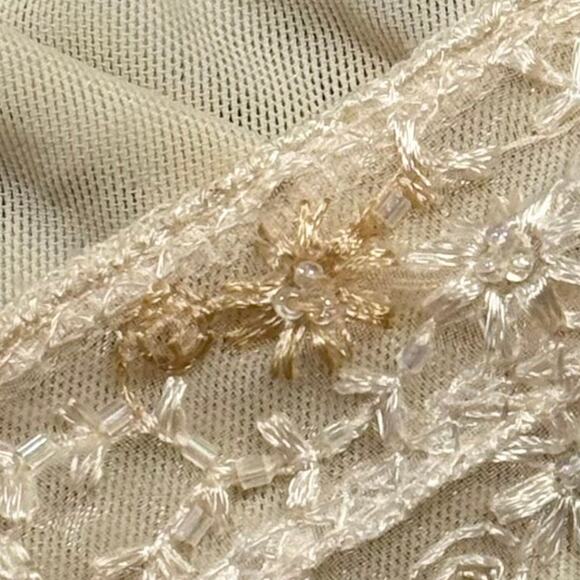 Wet Seal Tank Top Y2K Fairy Cottage Boho Chiffon Floral Asymmetrical Mesh Large - Picture 3 of 11